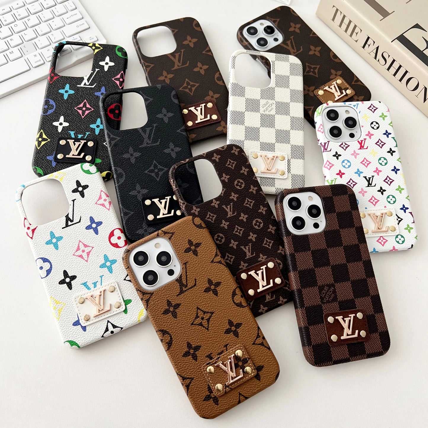 MONOGRAM LEATHER PC HARD BACK CASE FOR IPHONE - Elitesmark