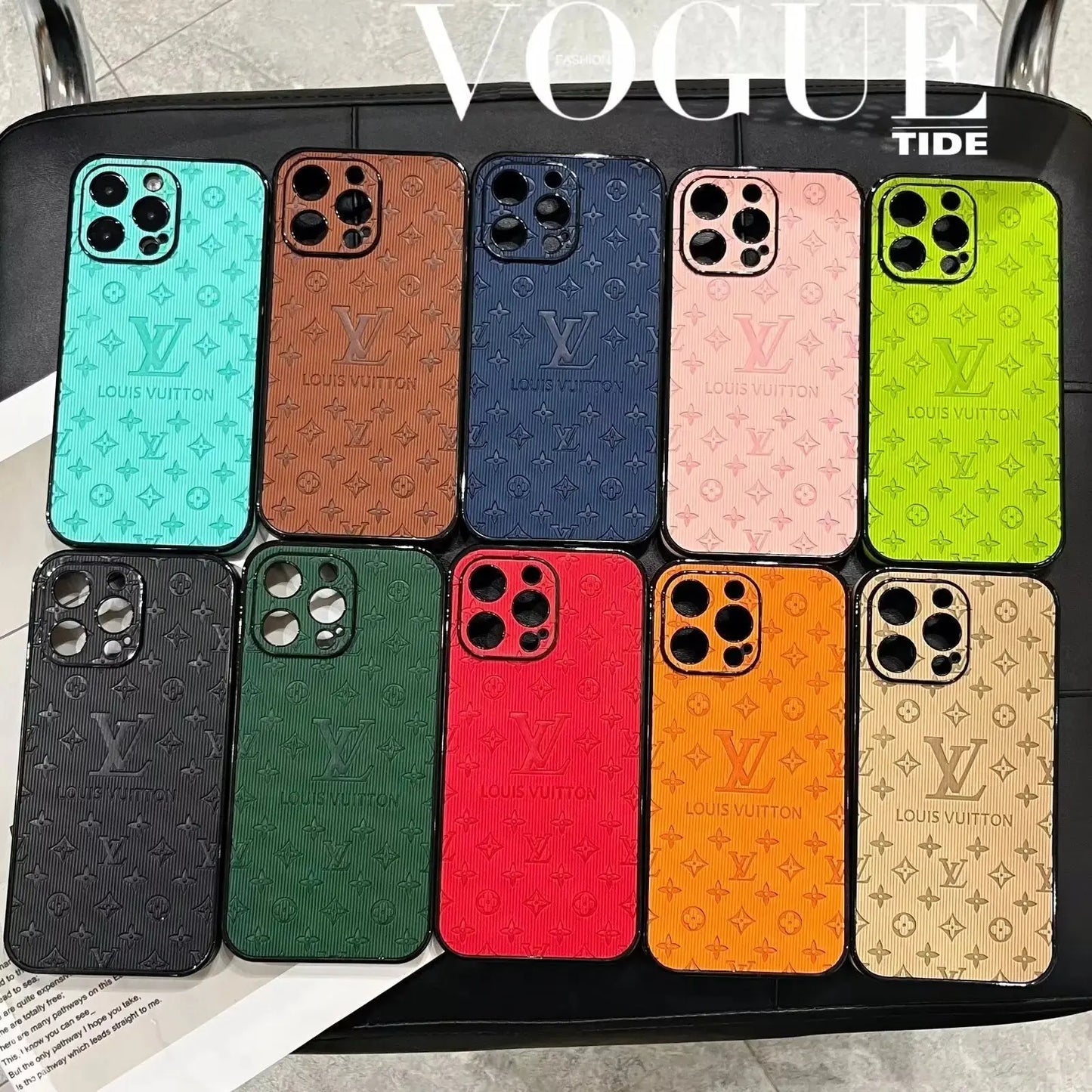 Louis Vuitton iPhone Case - L V 3D Monogram Embossed Leather Case - Elitesmark