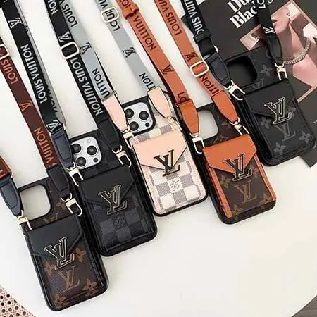 Louis Vuitton Case with Card Holder and LV Shoulder Strap iPhone Case - Elitesmark