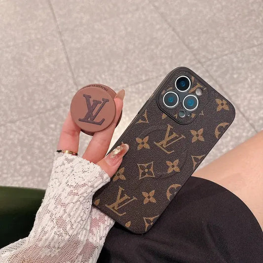 Louis Vuitton LV Monogram iPhone Case Stand Function - Elitesmark