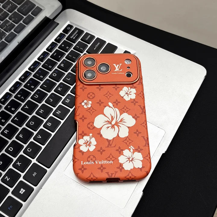 Louis Vuitton floral iPhone case Decorated with Beautiful Floral Patterns for iPhone 12-17 Series