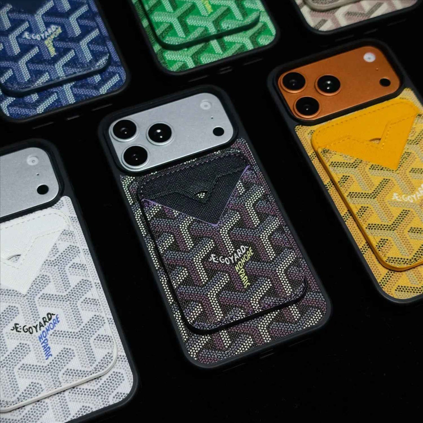 Goyard iPhone Case Card-Holder - GYD Vintage Leather Case