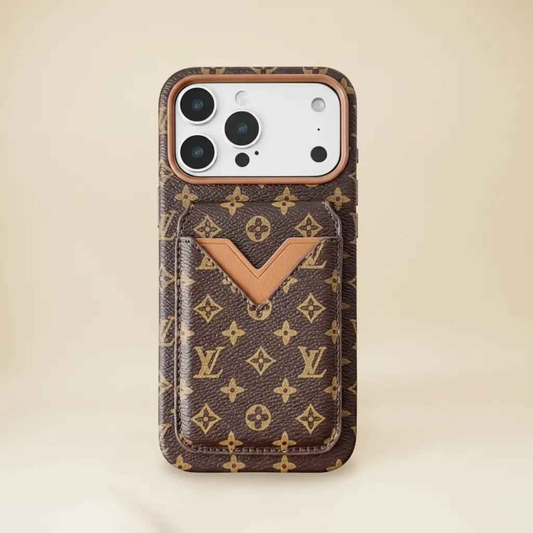 Brown Camel Louis Vuitton iPhone 17 Pro Max Case with Cardholder – Classic Monogram Luxury