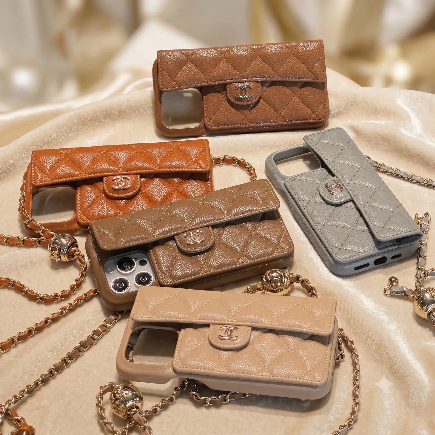Chanel iPhone Case 17 Pro Max Quilted Leather Crossbody Wallet iPhone Case | iPhone 12–17 Series