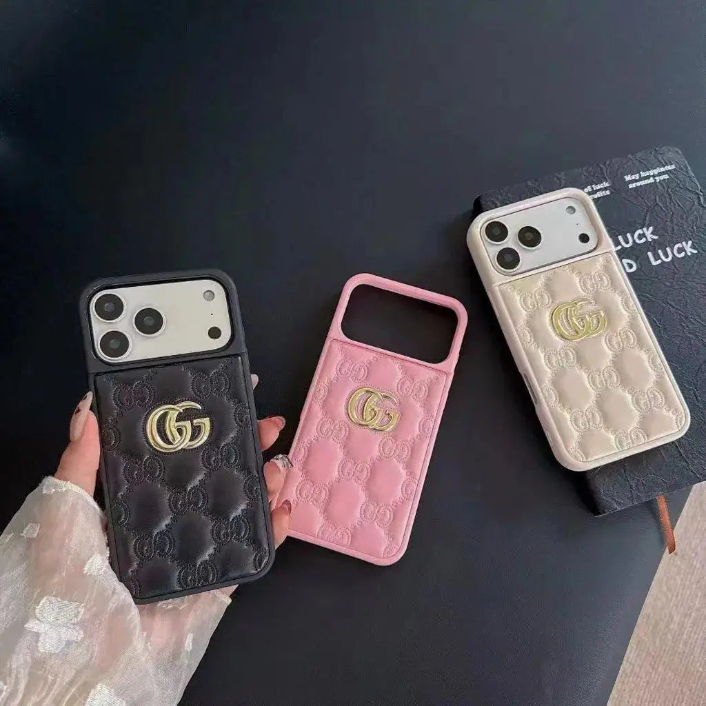 Luxury Stamped Leather iPhone Case for 13-17 - Elitesmark