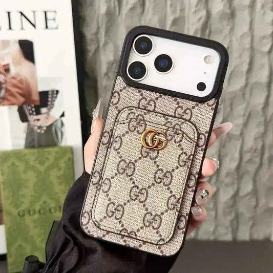 Dark GG Nocturne Gucci iPhone 17 Pro Max Case With Cardholder