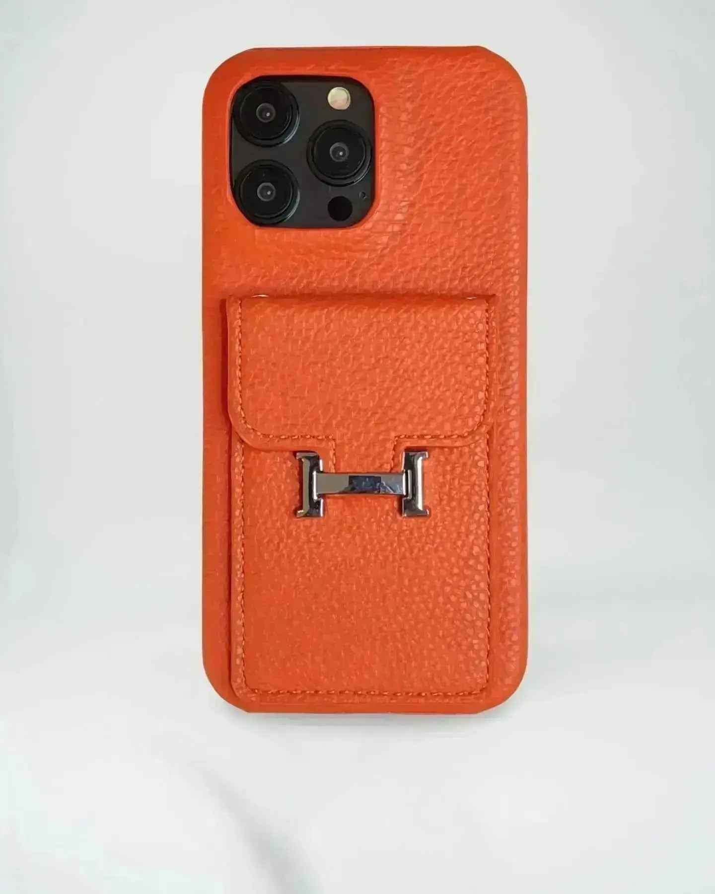 Le Bleu Hermès iPhone 16 Pro Max Case with Cardholder