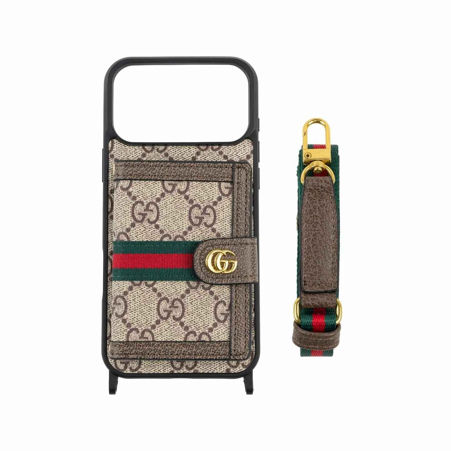 Louis Vuitton iPhone Case Supreme Strip - LV Crossbody Wallet Phone Case