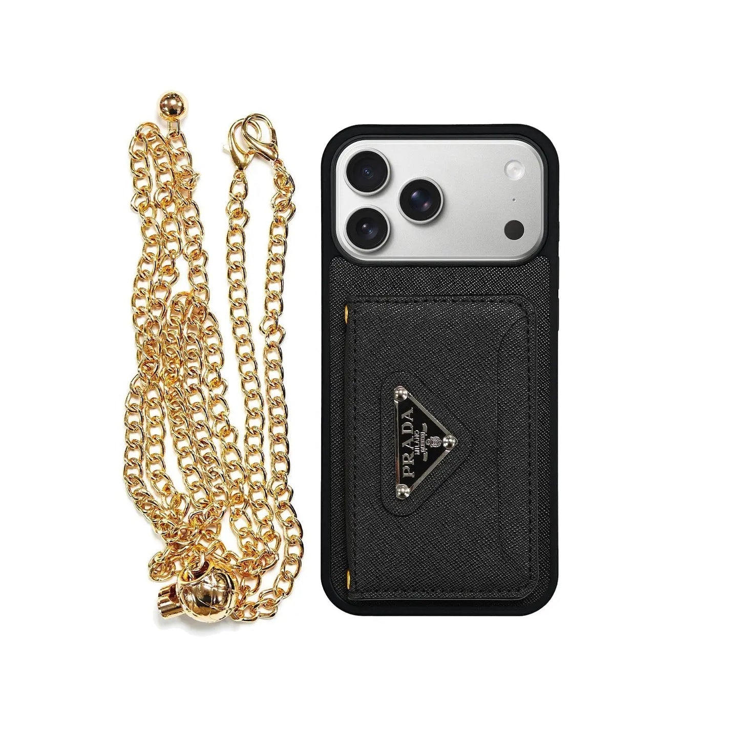 Luxury iPhone Case with Card Holder & Lanyard For iPhone 12-17 - Elitesmark