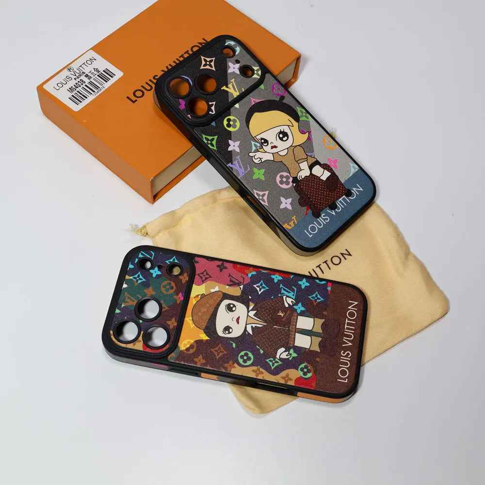 Luxury Monogram Anime Style Case for iPhone 13-17