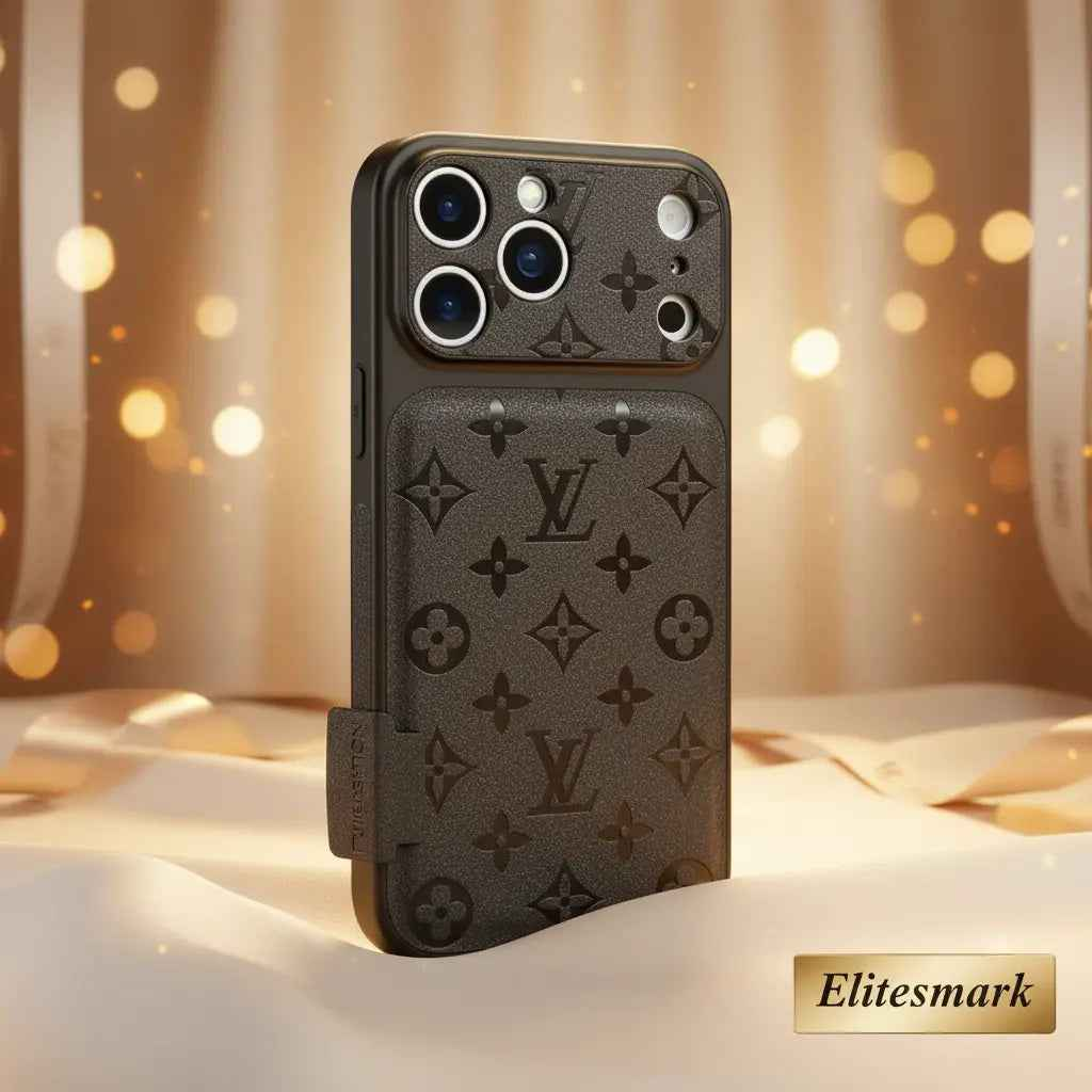 Louis Vuitton Dark Signature iPhone Case – Luxury Black Monogram Designer Cover