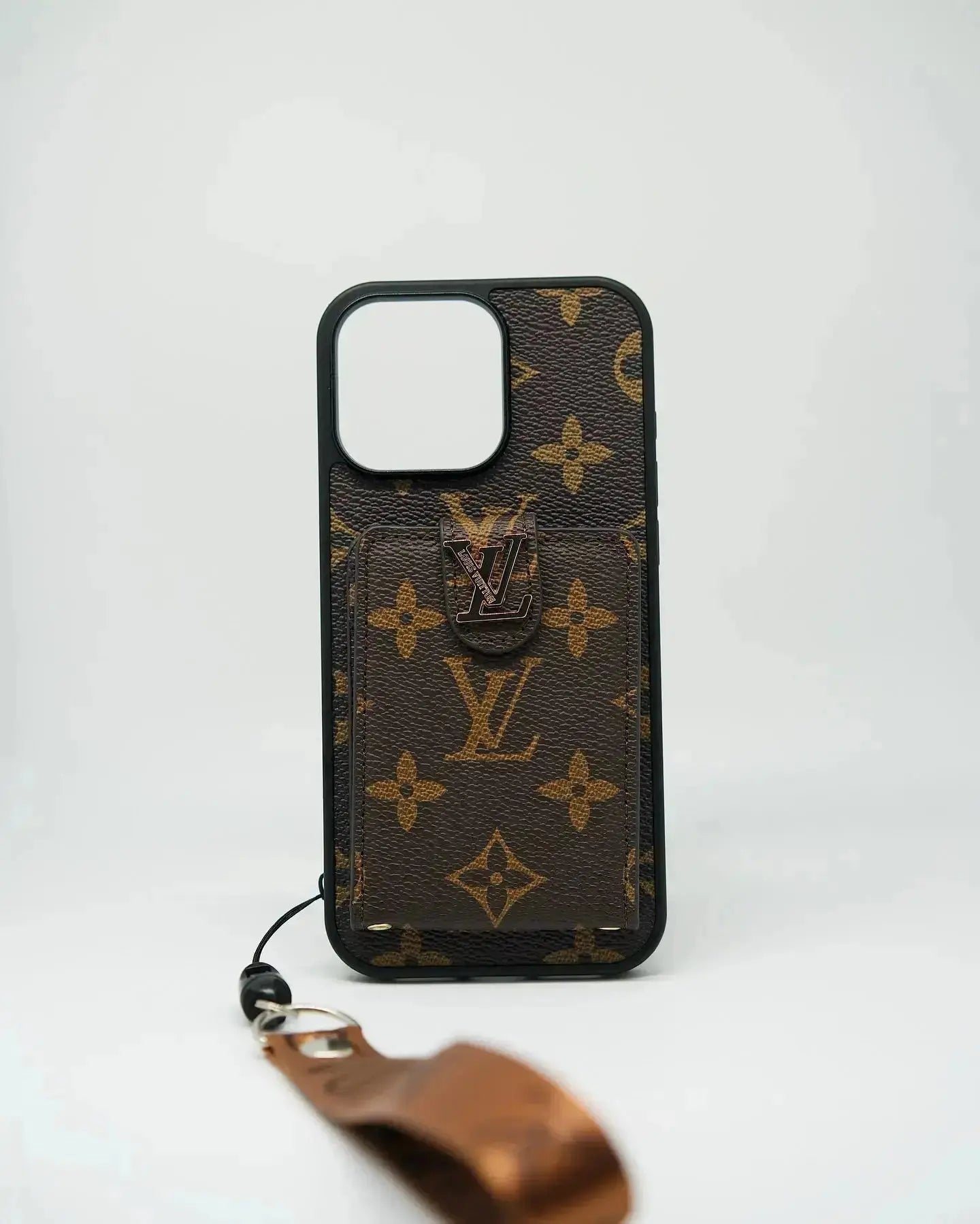 White Louis Vuitton iPhone 17 Pro Max Case Cardholder