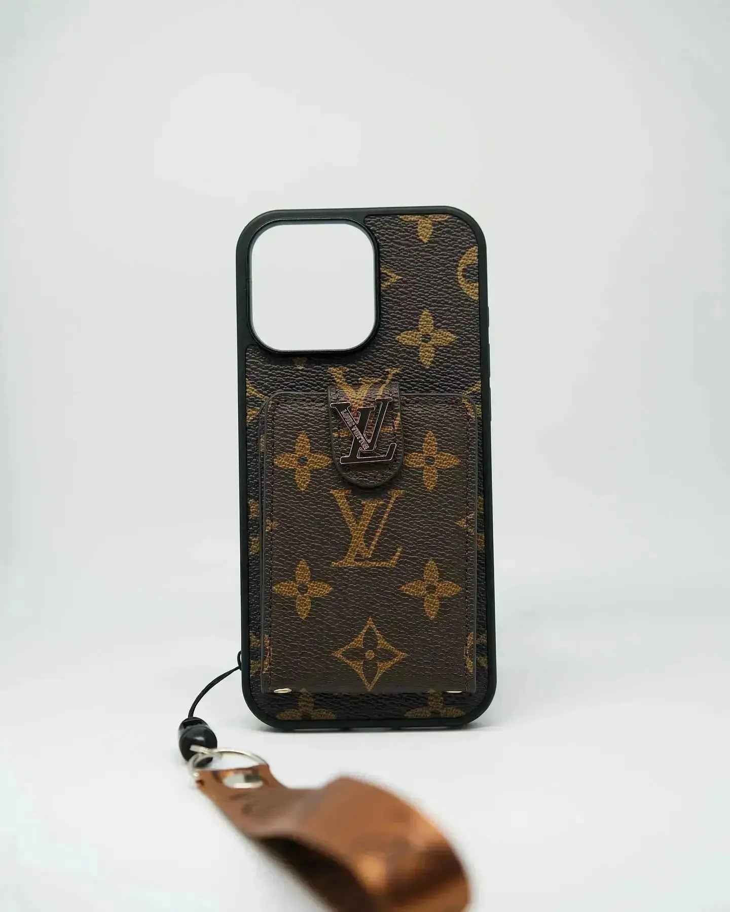 White Louis Vuitton iPhone 17 Pro Max Case Cardholder