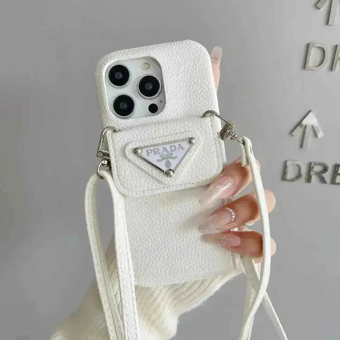 Le Rose Prada iPhone 16 Pro Max Case With Strap Crossbody