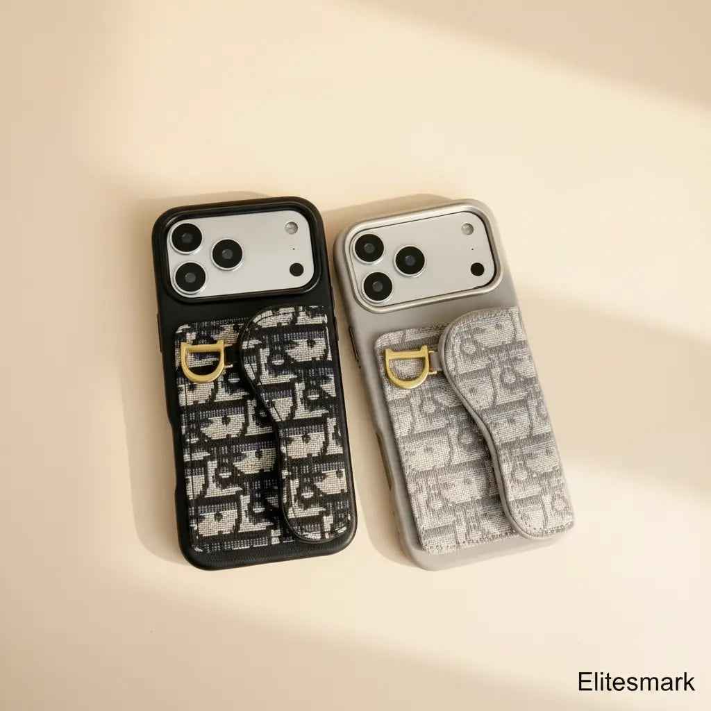 Christian Dior iPhone 17 Pro Max Case - Saddle Grey Oblique