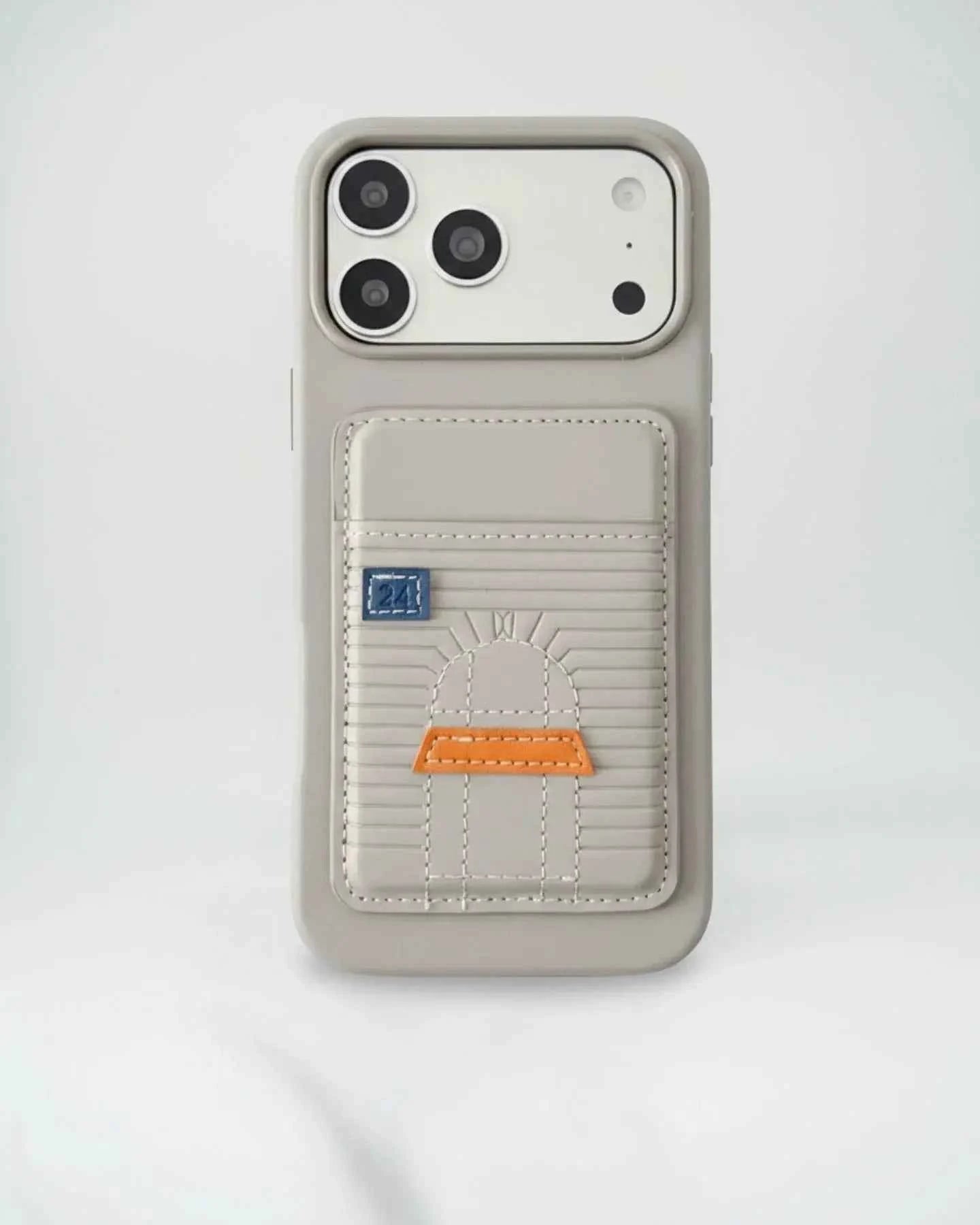Orange Hermès iPhone 17 Pro Max Case with Card Slot – Luxury Leather Hermes Phone Case