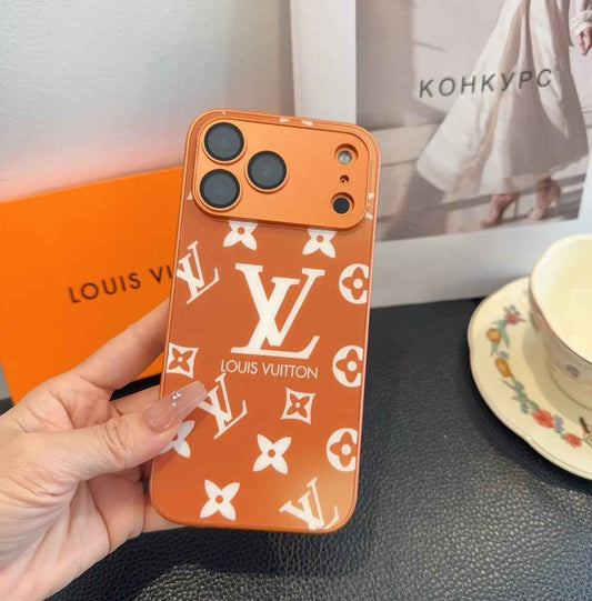 Louis Vuitton LV Monogram iPhone Case - Orange & White