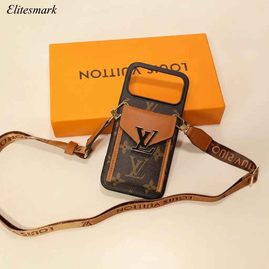 Black Louis Vuitton iPhone 17 Pro Max Case – Classic Monogram Luxury Cover