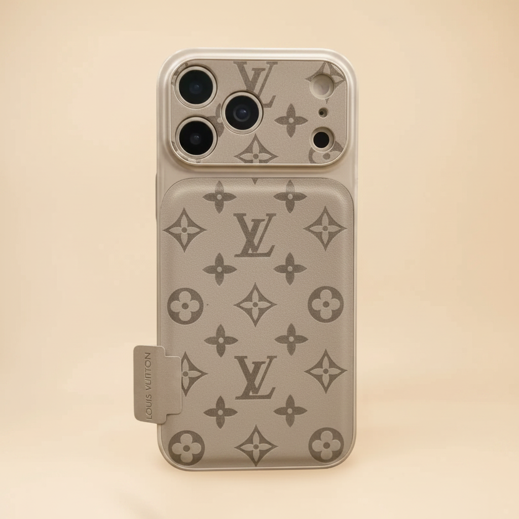 Black LV Monogram Shadow iPhone Case – Back View | dark LV monogram texture, luxury Louis Vuitton phone cover | Elitesmark