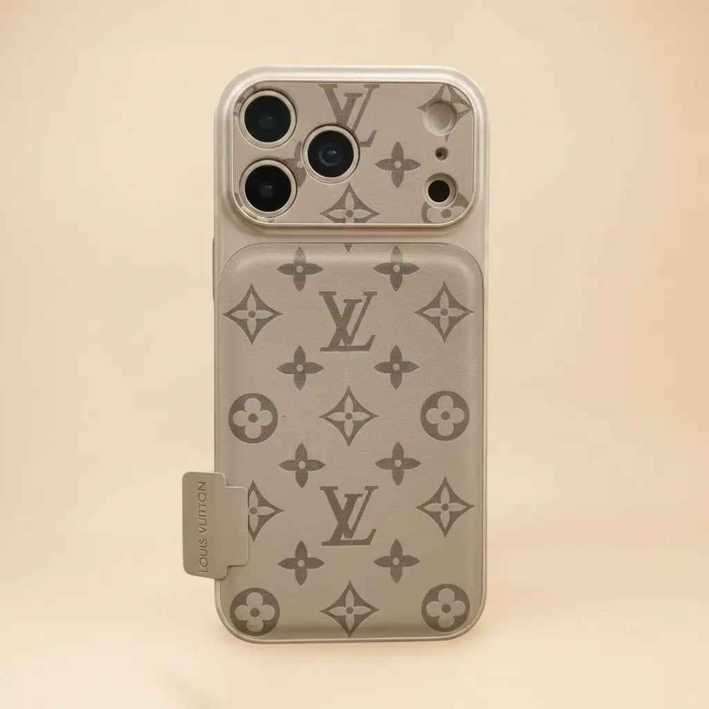 Black Louis Vuitton iPhone 17 Pro Max Case – LV Monogram Shadow Luxury Cover