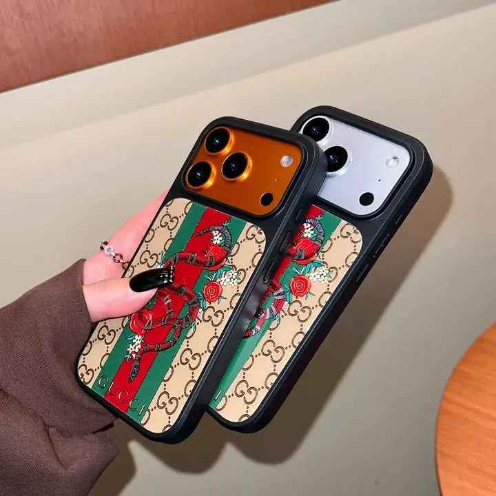 Kingsnake Gucci iPhone 17 Pro Max Case – GG Monogram Web Stripe Luxury Cover