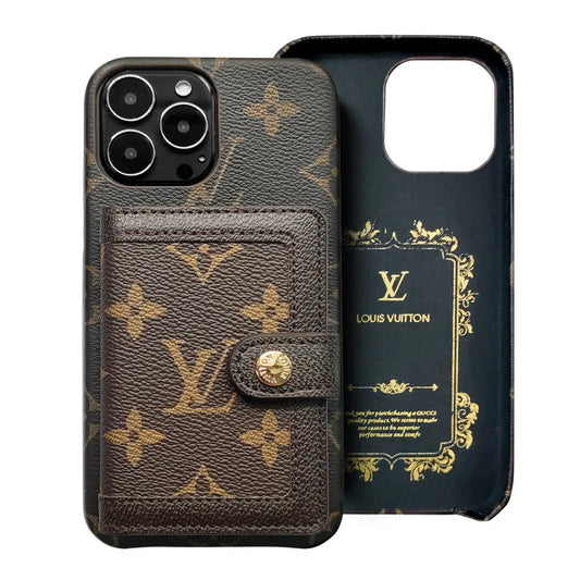 Louis Vuitton Luxury LV iPhone Case With Credit Card Holder - Elitesmark