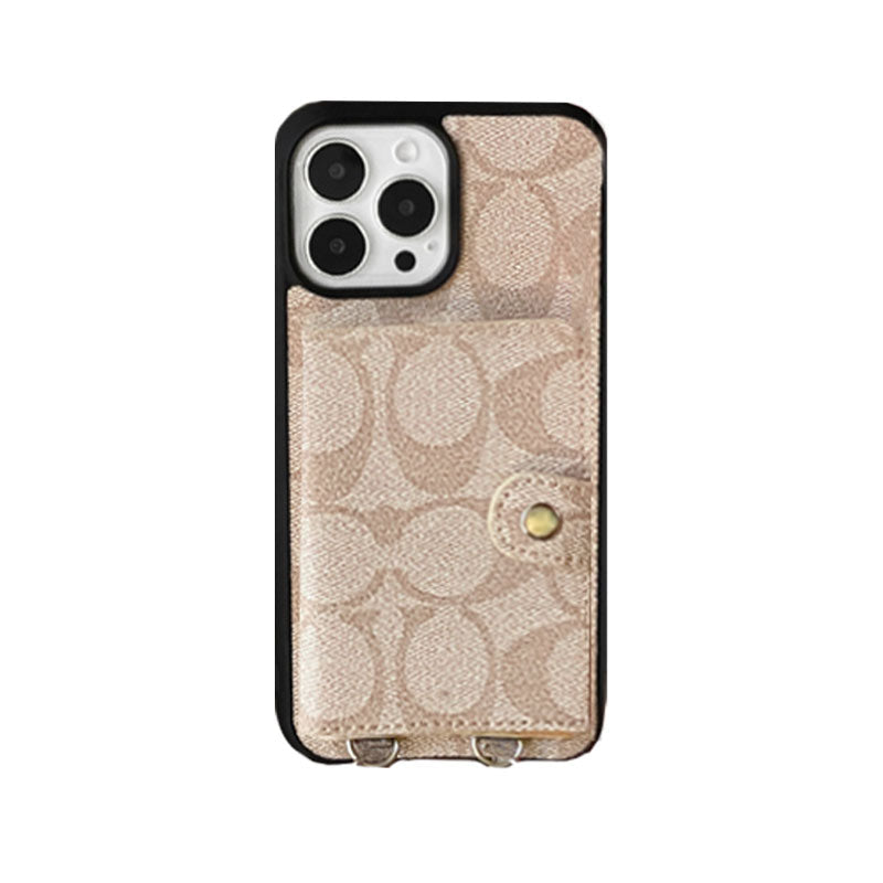 Coach iPhone Case With Wallet And Strap Brown -SZK240402
