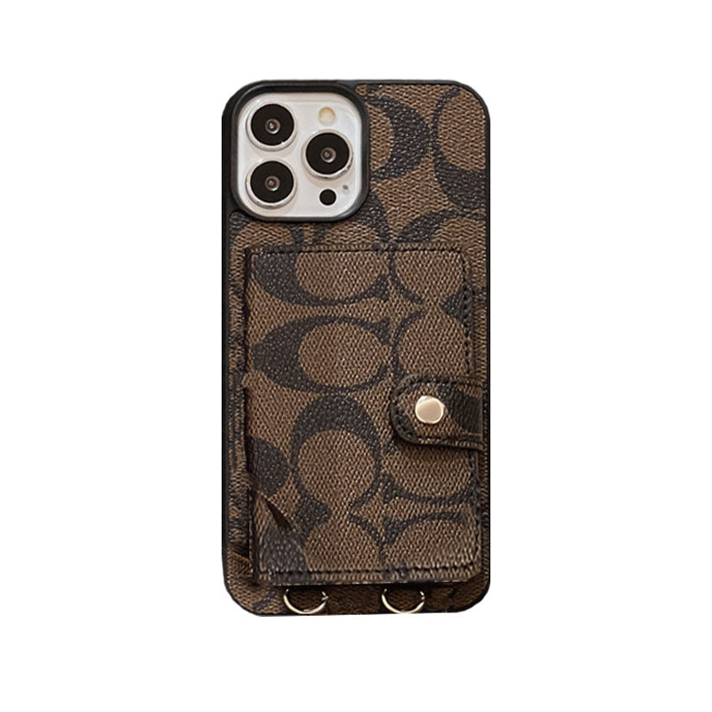Coach iPhone Case With Wallet And Strap Brown -SZK240402