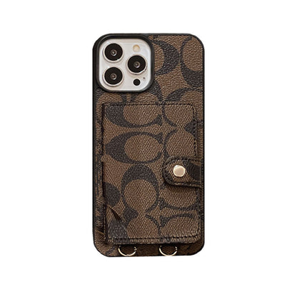 Coach iPhone Case With Wallet And Strap Brown -SZK240402