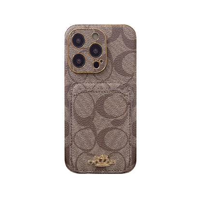 Coach iPhone Case With Card Holder Black -KB241651