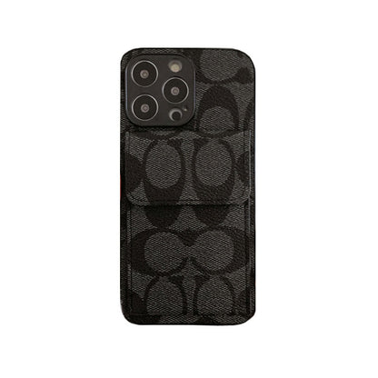 Coach iPhone Case With Wallet Dark Brown-HP240513