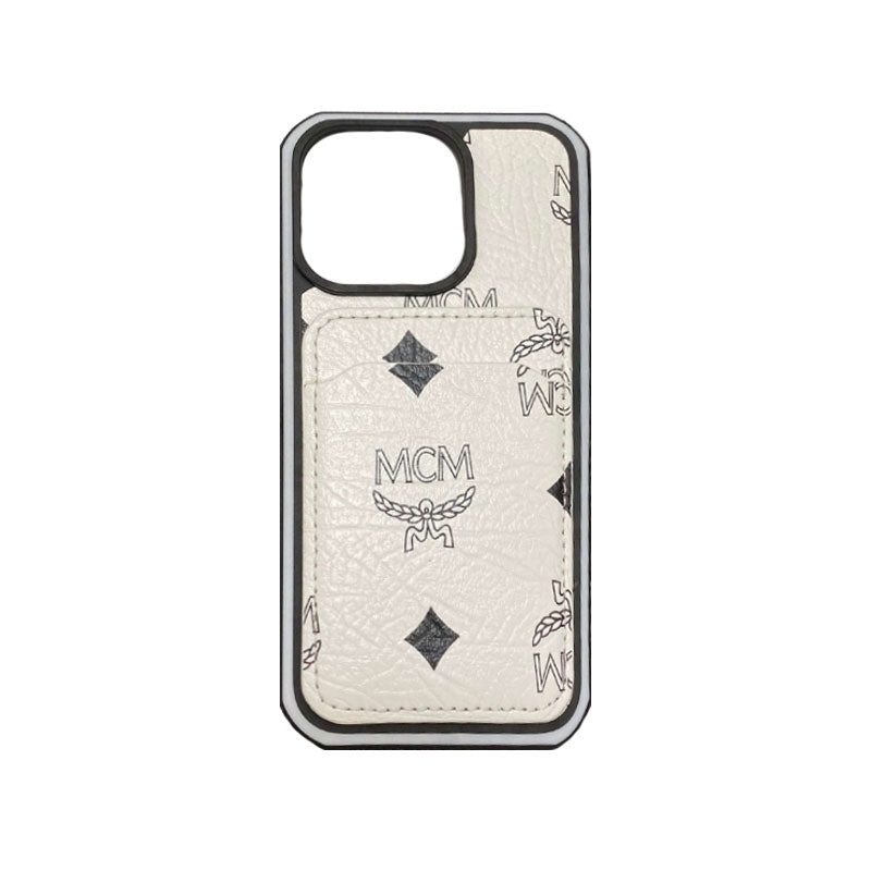 MCM iPhone Case With Card Holder Yellow-MCK240603