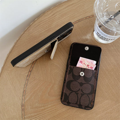 Coach iPhone Case With Wallet Dark Brown-HP240513