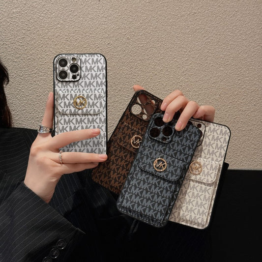 MK Card Bag Gold iPhone Case