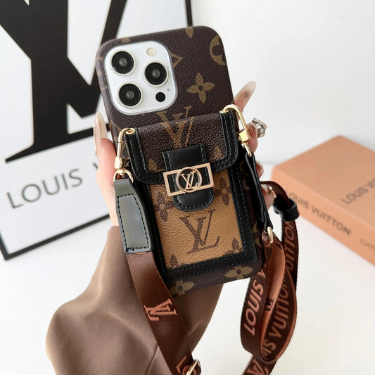 Louis Vuitton iPhone Case - LV Monogram Crossbody Straps Phone Case - Elitesmark