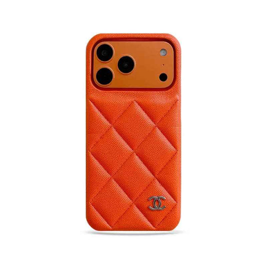 Gucci Elegant Leather GG iPhone Case Orange For iPhone 13-17 Series
