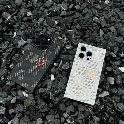 Lou Black & White Sqaure iPhone Case