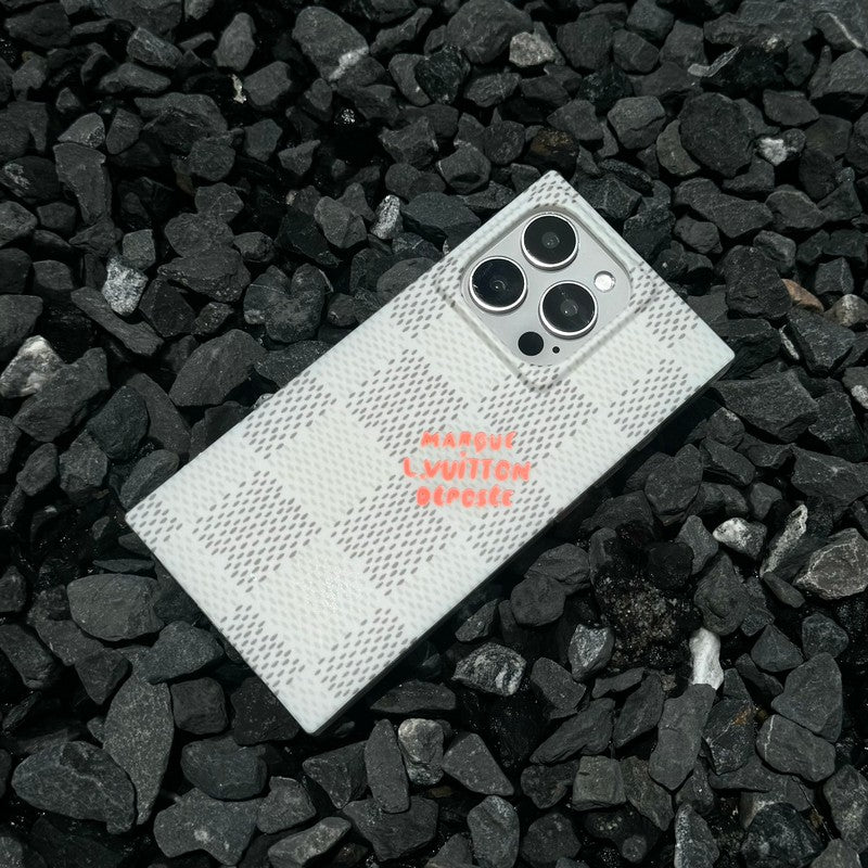 Lou Black & White Sqaure iPhone Case
