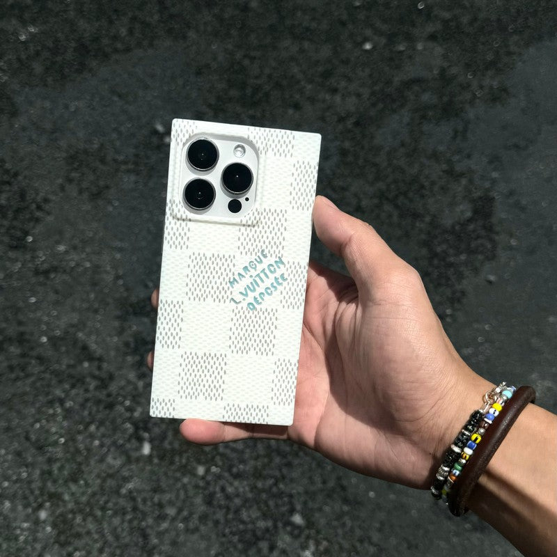 Lou Black & White Sqaure iPhone Case