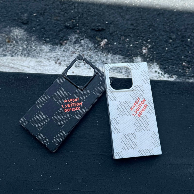 Lou Black & White Sqaure iPhone Case