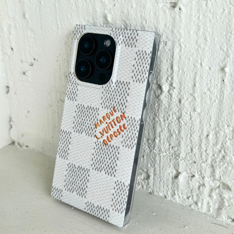 Lou Black & White Sqaure iPhone Case