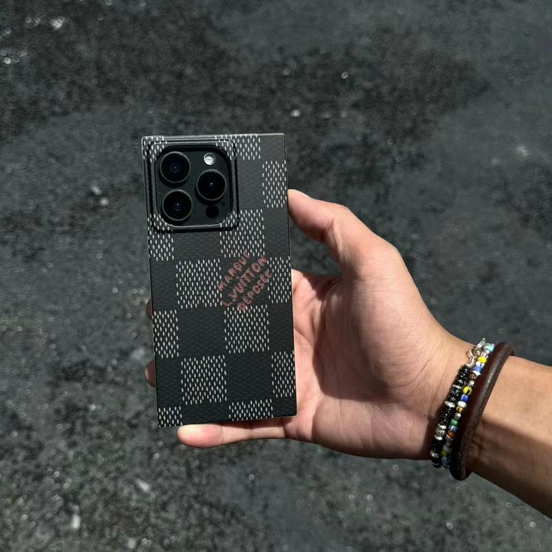 Lou Black & White Sqaure iPhone Case