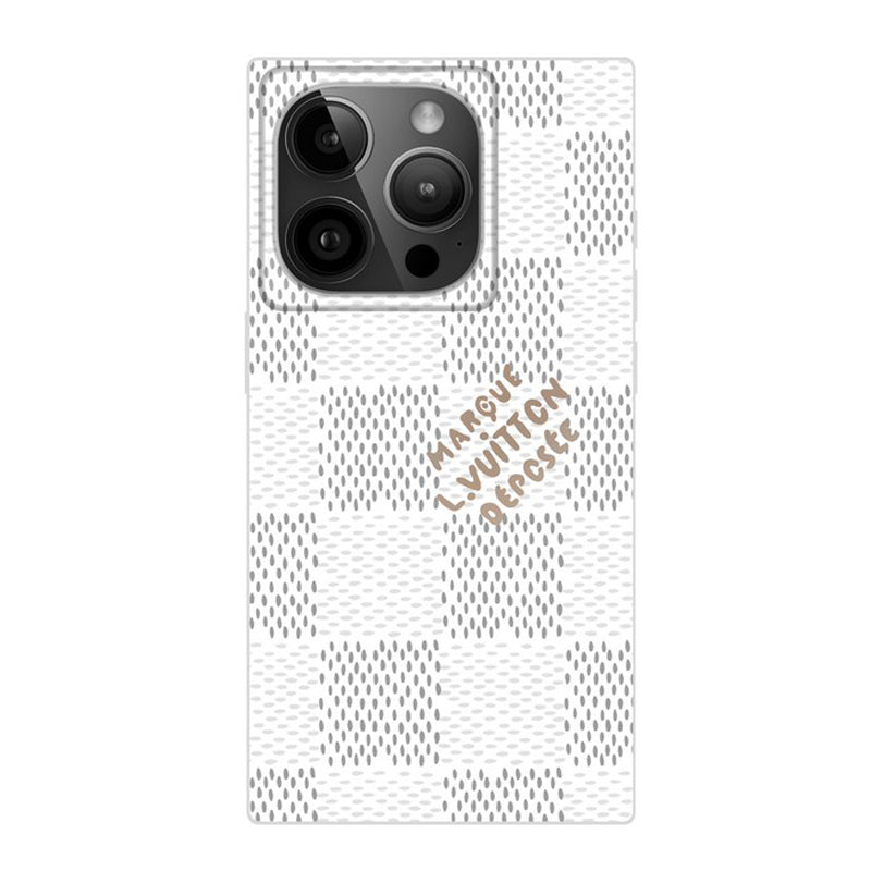 Lou Black & White Sqaure iPhone Case