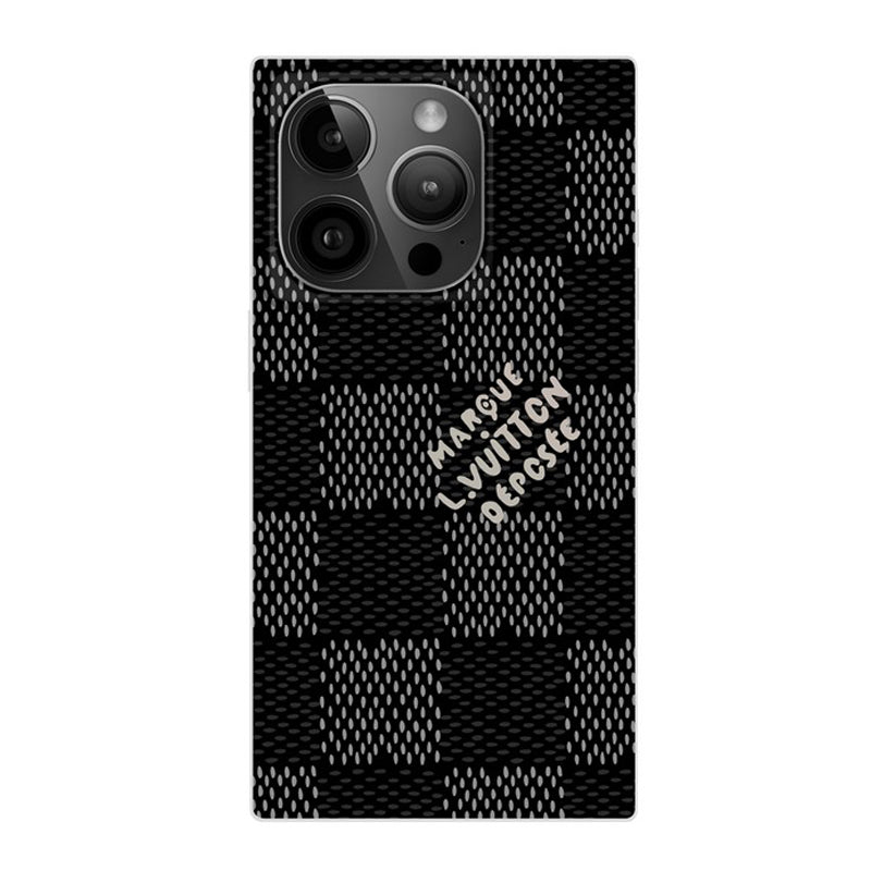 Lou Black & White Sqaure iPhone Case