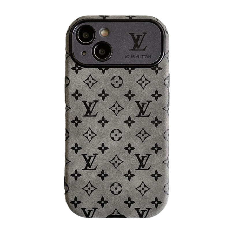 Lou Brown & Black Classic Leather iPhone Case