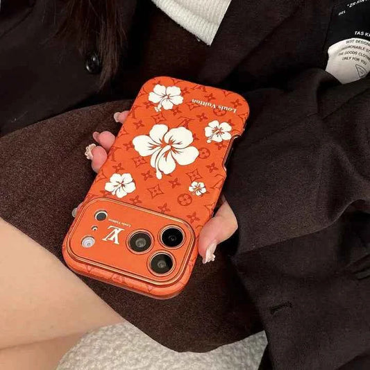 Louis Vuitton floral iPhone case Decorated with Beautiful Floral Patterns for iPhone 12-17 Series