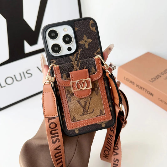 Louis Vuitton iPhone Case - LV Monogram Crossbody Straps Phone Case - Elitesmark
