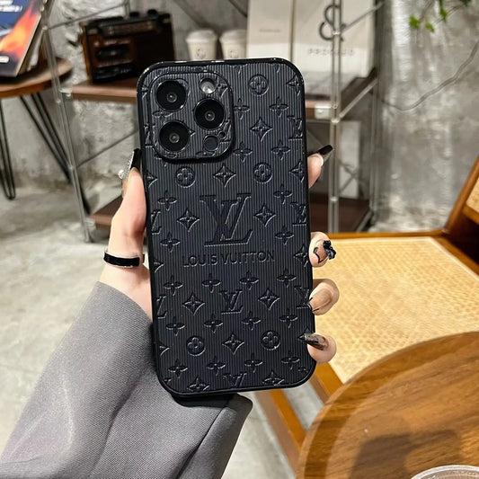Louis Vuitton iPhone Case - L V 3D Monogram Embossed Leather  Case - Elitesmark
