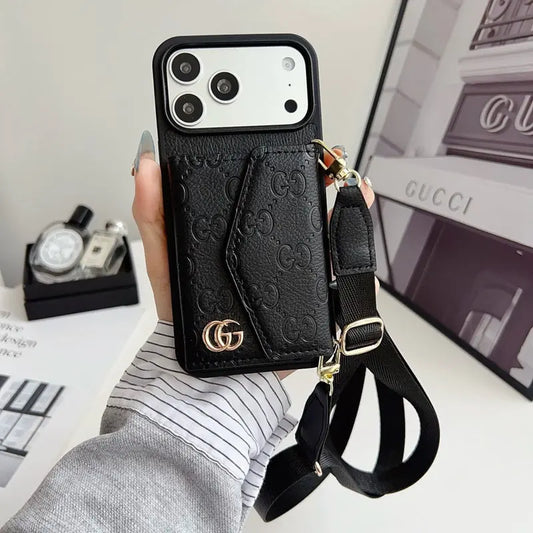 Gucci Crossbody Wallet iPhone Case GG Monogram iPhone 17 Pro Max Case - Elitesmark