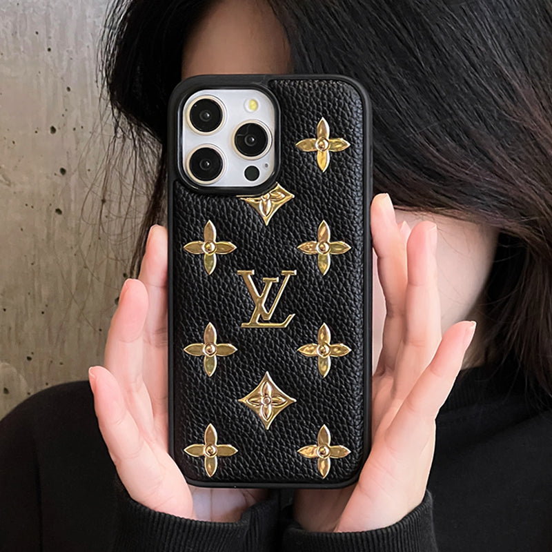 Lou Gold Leather iPhone Case